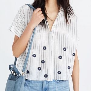 Madewell Embroidered Hilltop Shirt Size Large